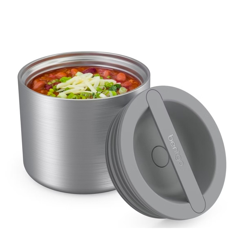 Bentgo‎ Stainless Insulated Food Container 19oz Brushed Silver Leak-Proof Jar